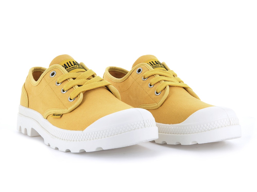 Zapatos Bajos Palladium PAMPA OXFORD Mujer Amarillo | Costa Rica-78431